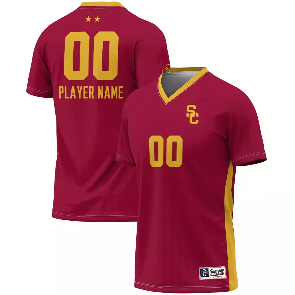 Usc Trojans Jersey Maroon Gold Custom All Stitched Vapor