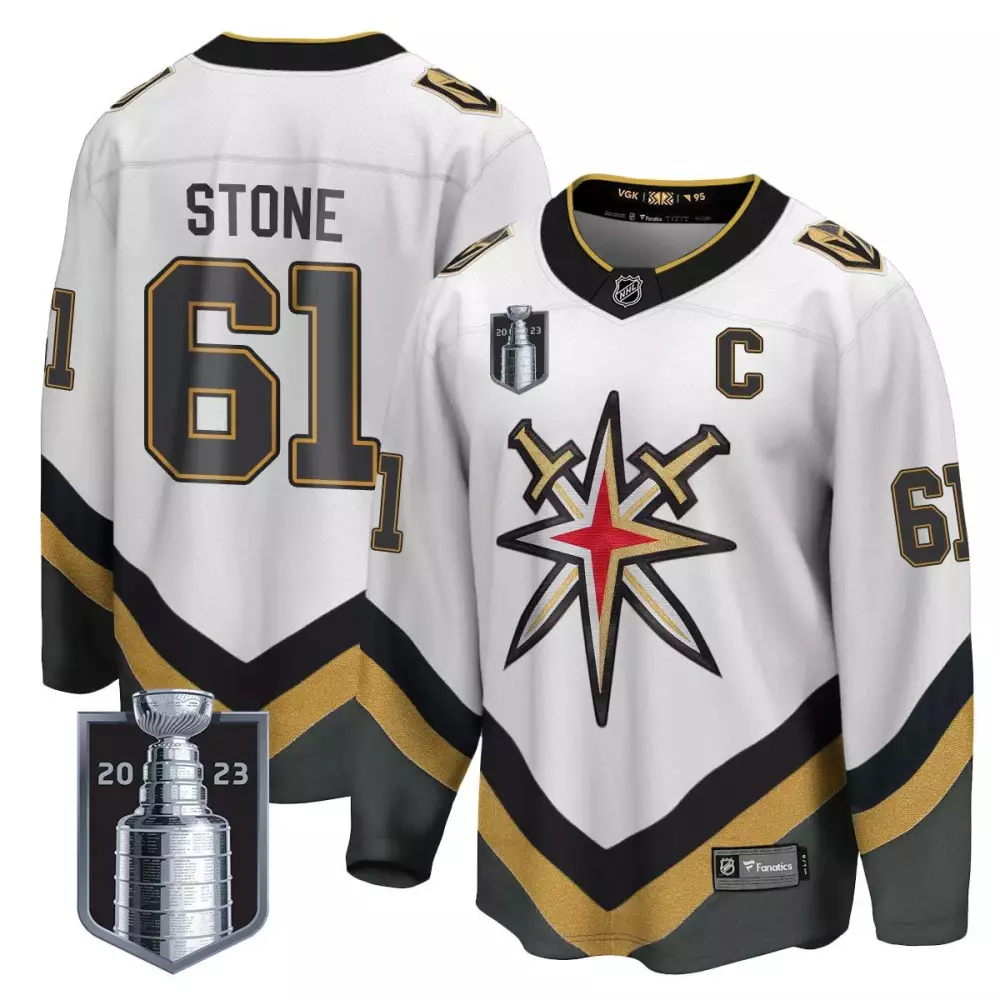 Mark Stone 61 Jersey White Vegas Golden Knights Stanley Cup Champions 2023 Men Player