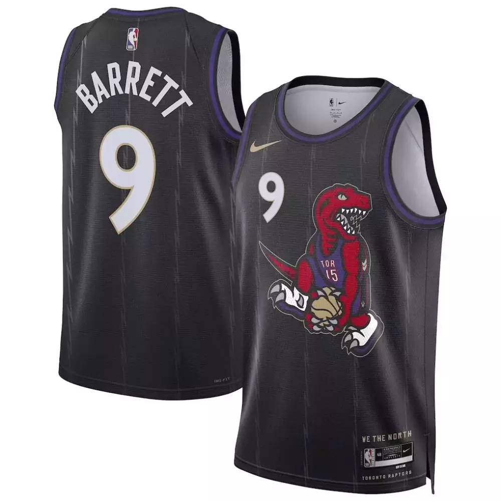 Rj Barrett 9 Toronto Raptors Jersey Black Men Official White Purple Swingman All