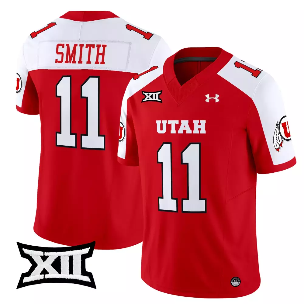 Wilson Utes 11 Utah Jersey Red Big Men White Vapor All Stitched Embroidered