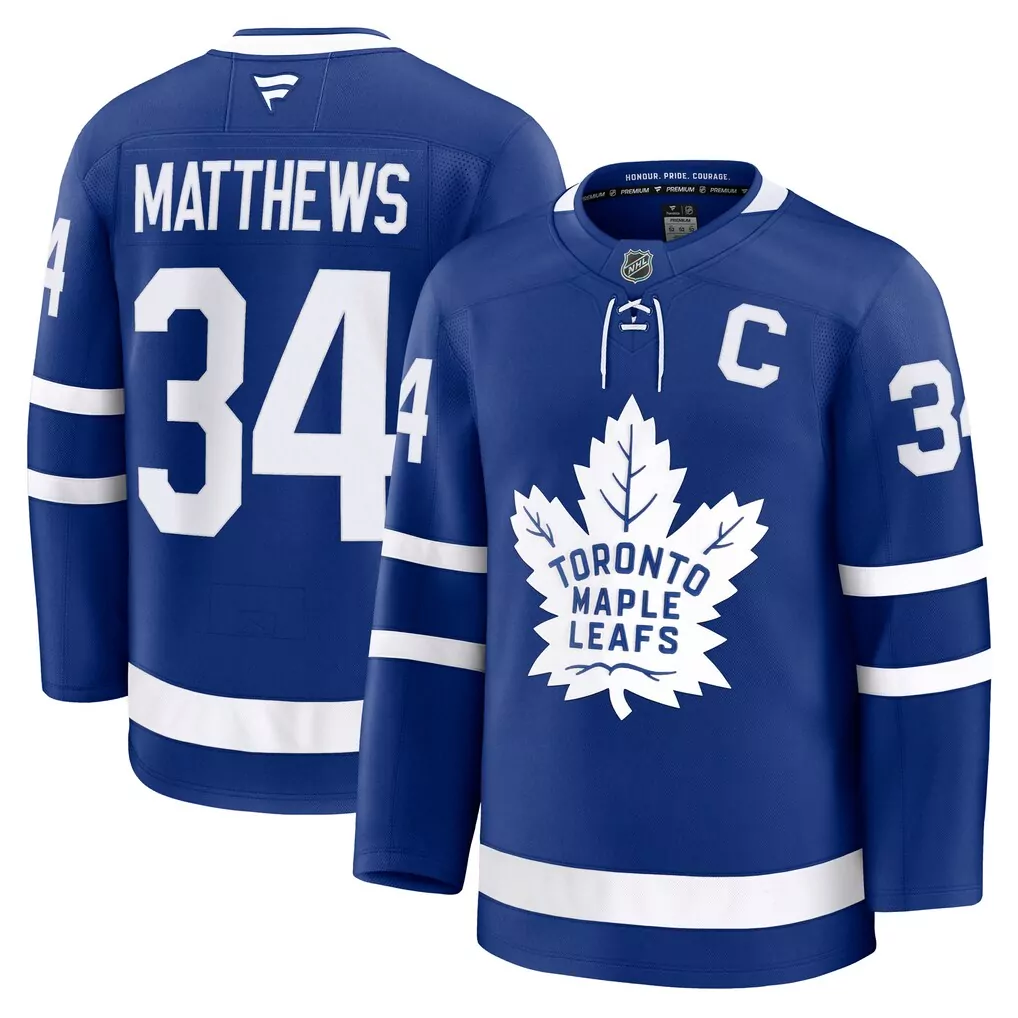 Auston Matthews 34 Jersey Blue Toronto Maple Leafs Men White Home
