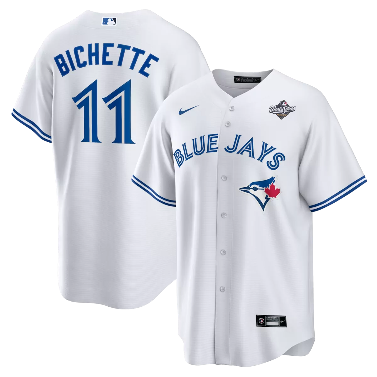 Bo Bichette 11 Blue Jays Jersey White World Series 2023 Men Home