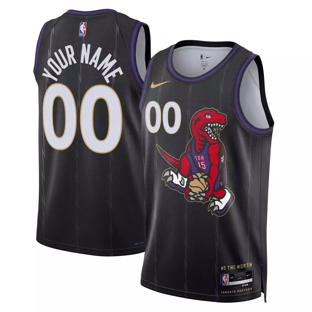 Custom Toronto Raptors Jersey Black We The North Men Purple White Gold Swingman All