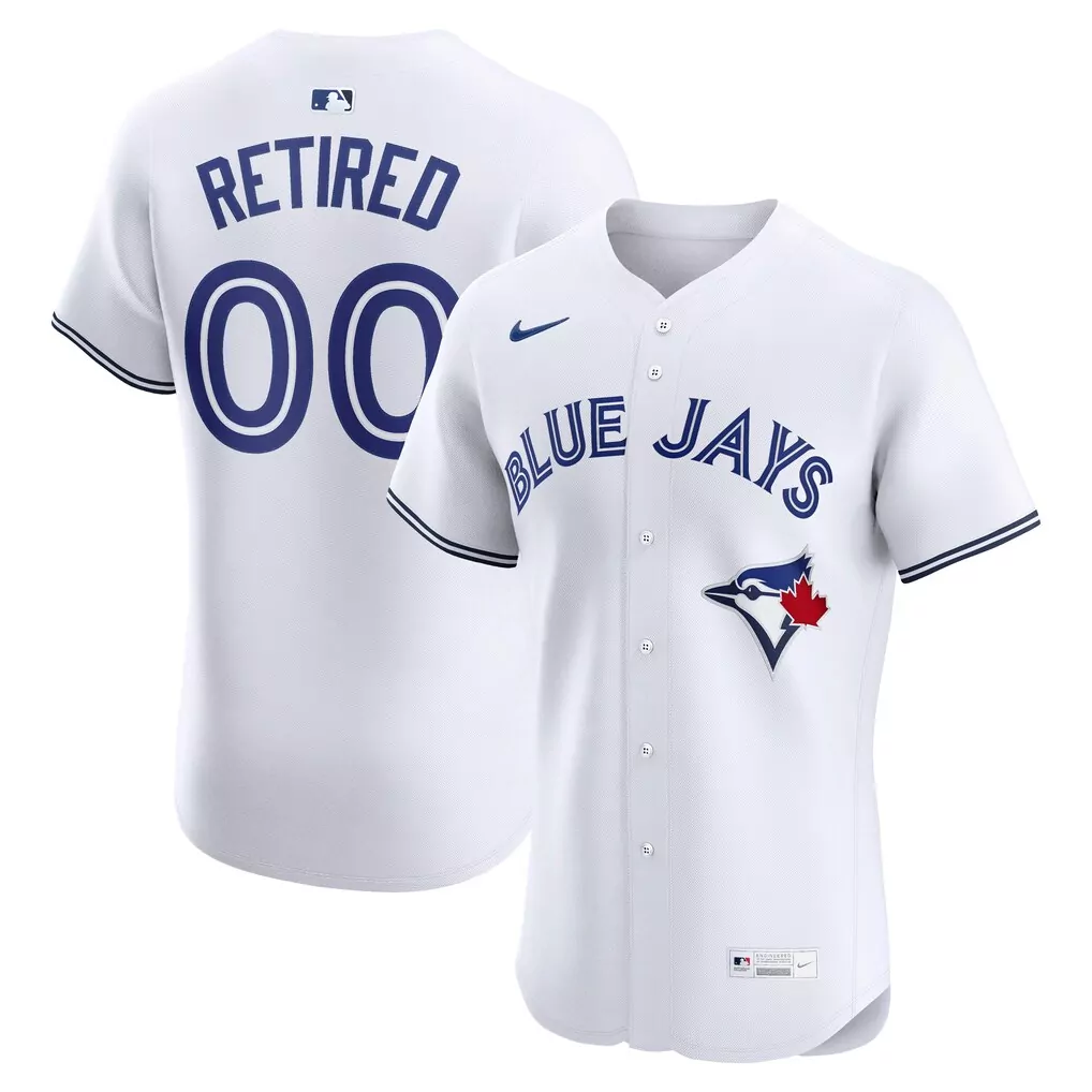 Retired Roster Toronto Blue Jays Jersey White Men Red Home Elite