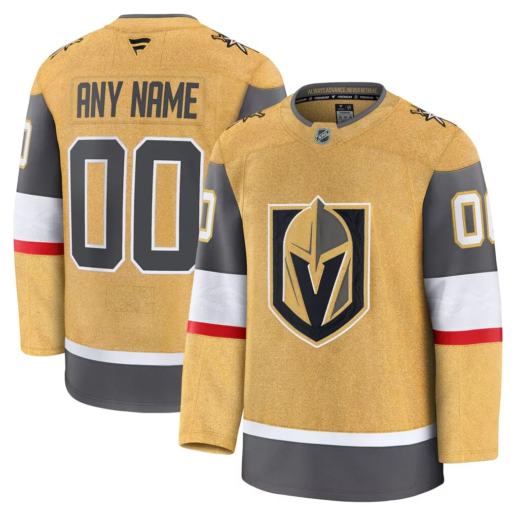 Vegas Golden Knights Jersey Gold Men Black Gray White Red Home Custom