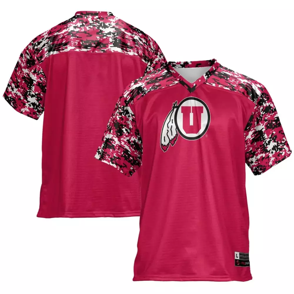 Not Specified Utah Utes Jersey Pink Custom Design Black White Camouflage Gameday