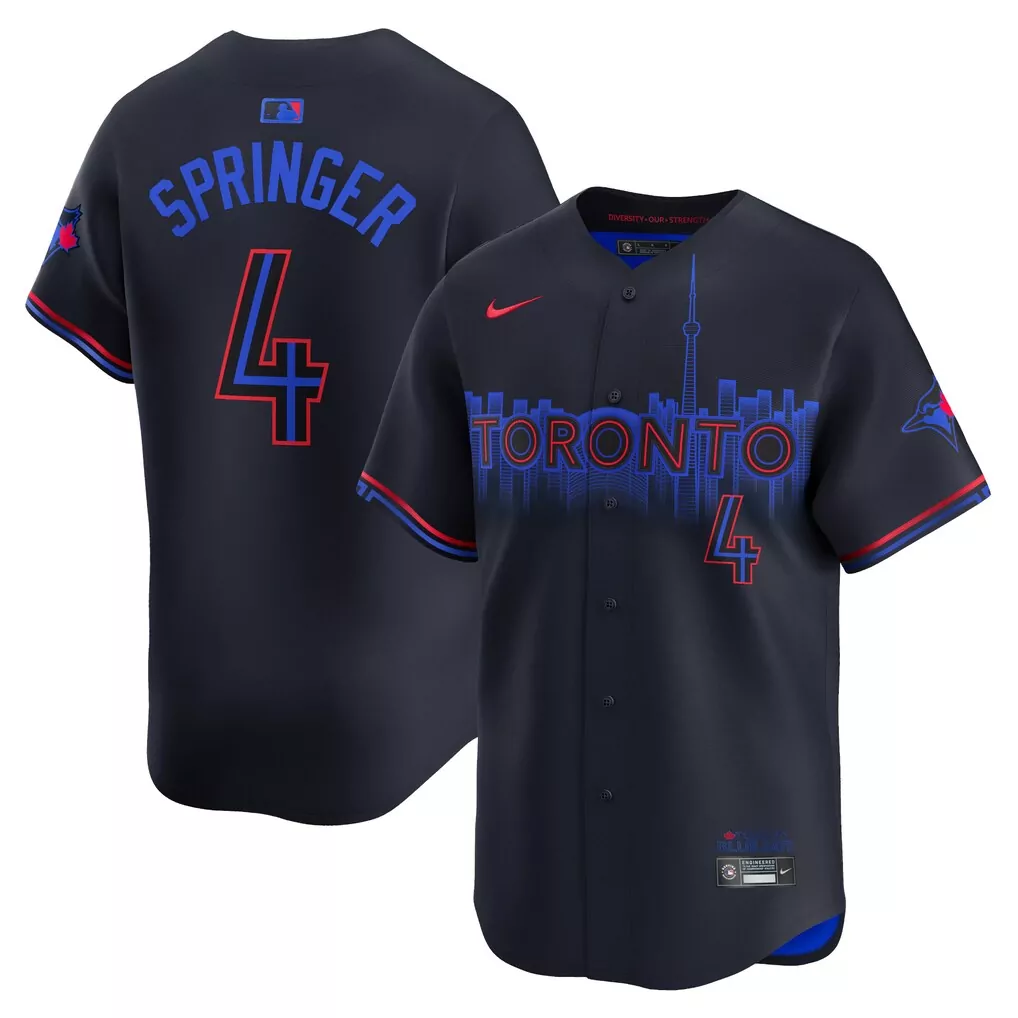 George Springer 4 Jersey Navy Toronto Blue Jays Men Red Limited