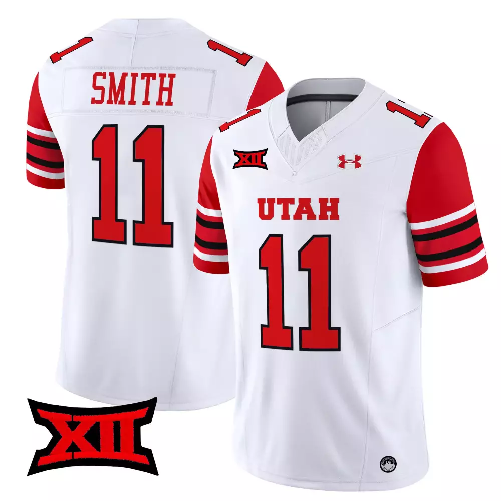 Wilson Utes 11 Utah Jersey White Big Men Red Black Vapor Limited All Stitched Embroidered