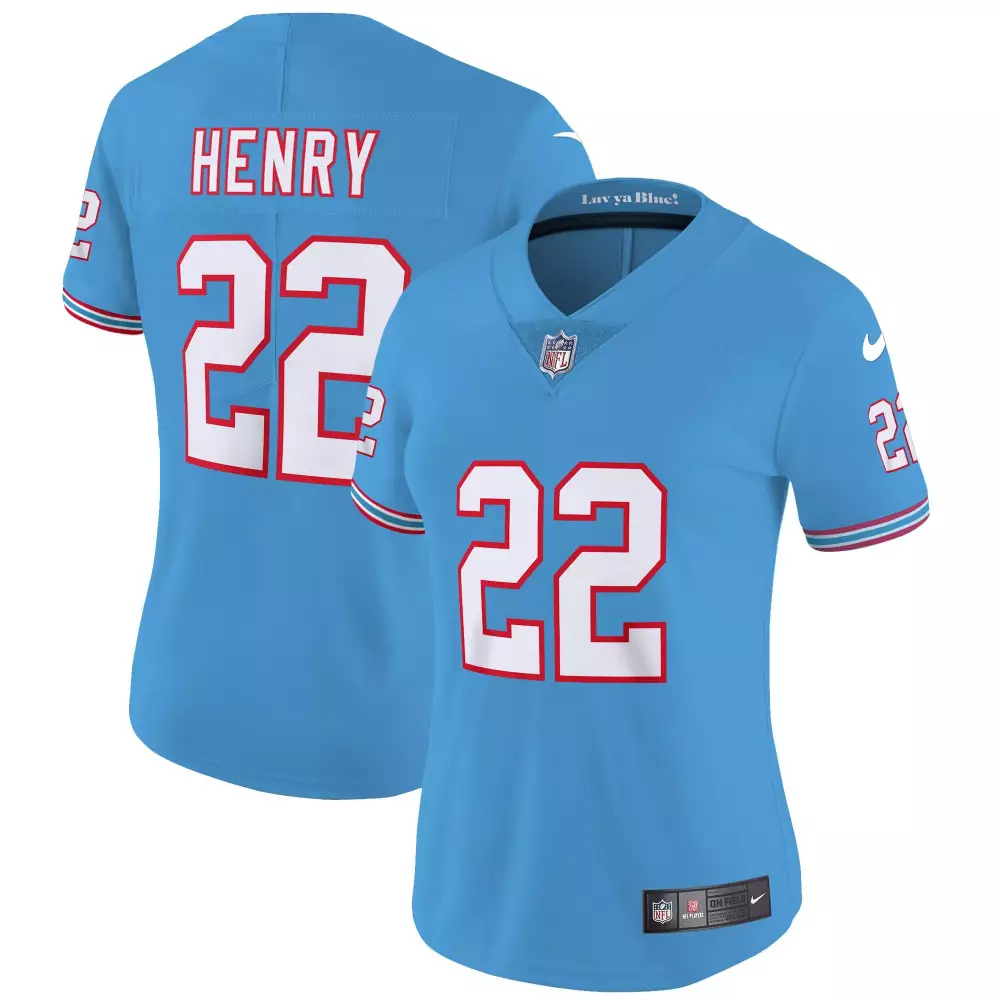 Derrick Henry 22 Tennessee Titans Jersey Light Blue Men Replica Alternate Red White