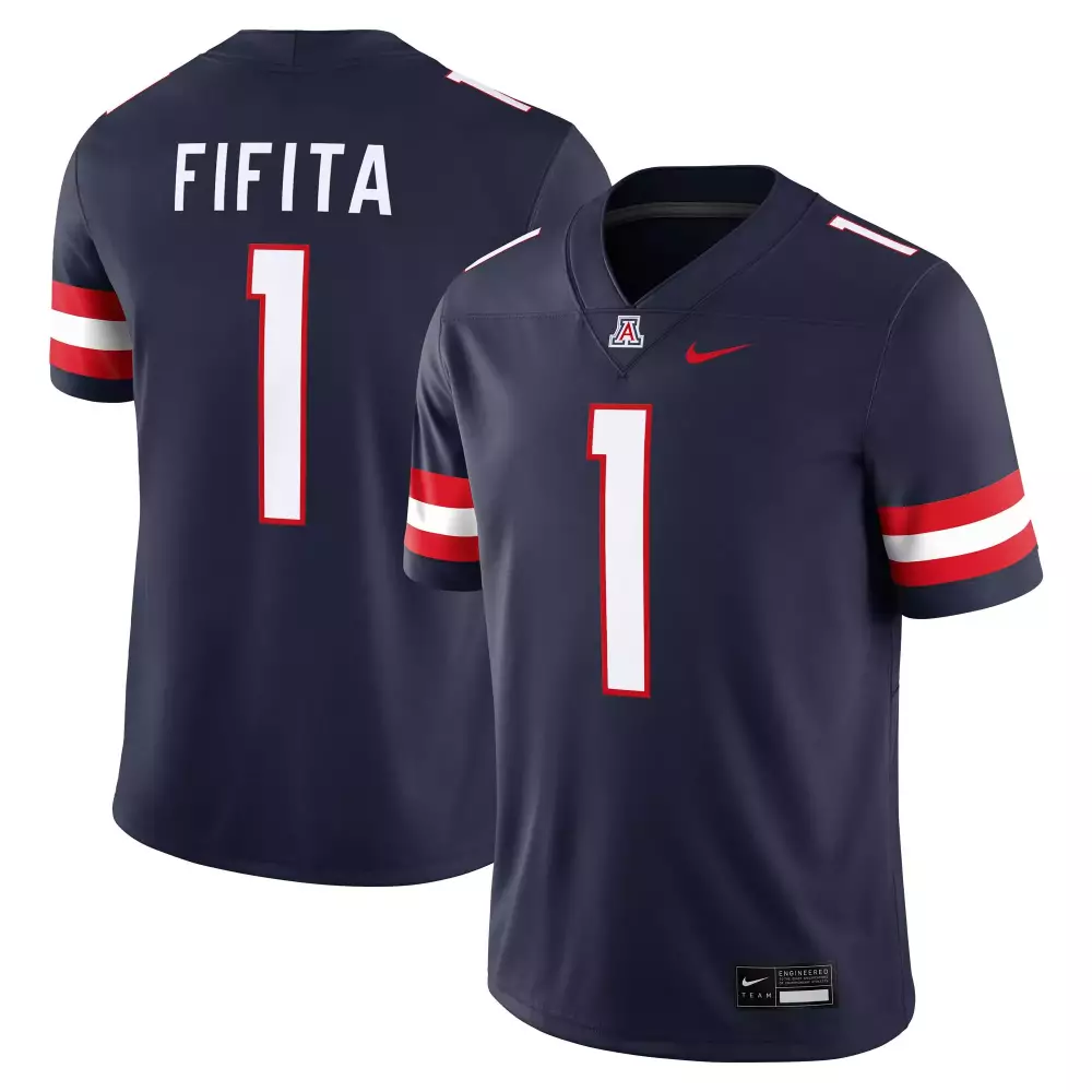 Fifita Wildcats 1 Jersey Navy Blue Arizona Men White Red All Stitched Vapor