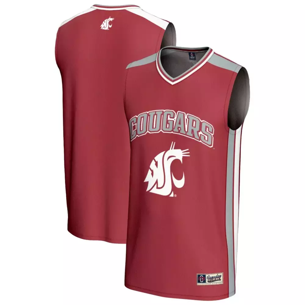 Cougars Washington State Jersey Maroon Gameday Couture Men Gray White