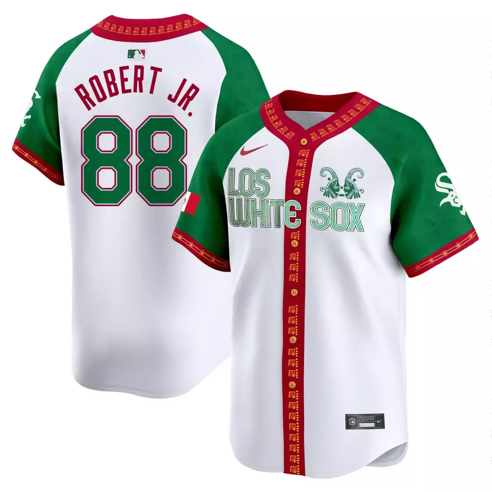 Robert Jr. 88 Los White Sox Jersey City Connect Men Split Design Green Red Stitched