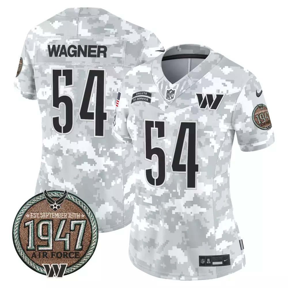 Bobby Wagner 54 Commanders Jersey White Salute To Service Air Force 1947 Men Digi Camo