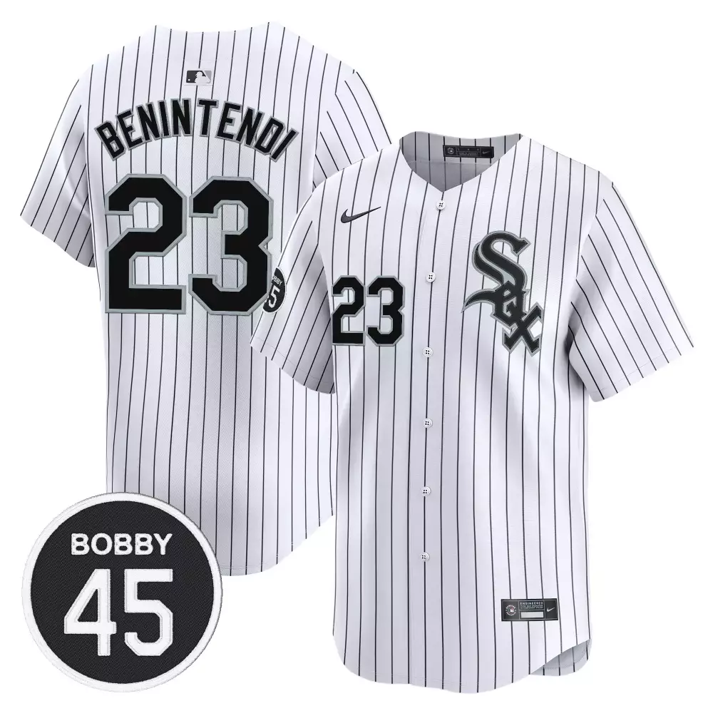 Andrew Benintendi 23 Jersey White Chicago Sox Men Pinstripe Black Vapor Stitched