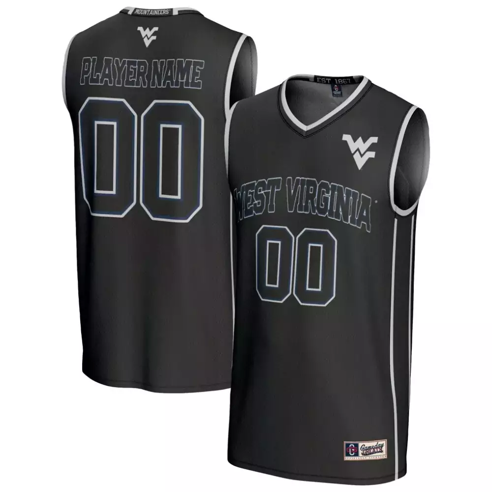 West Virginia Mountaineers Jersey Black Men White Gray Gameday Unisex Fashion