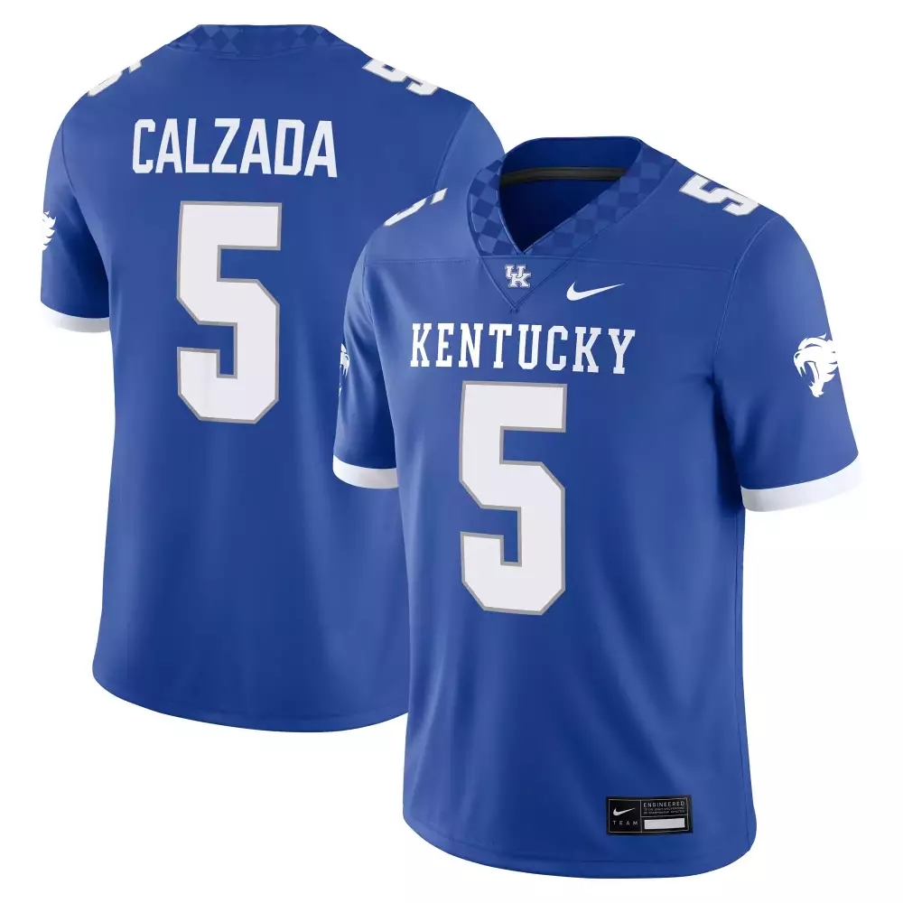 Calzada Wildcats 5 Kentucky Jersey Blue Men White Grey All Stitched Vapor