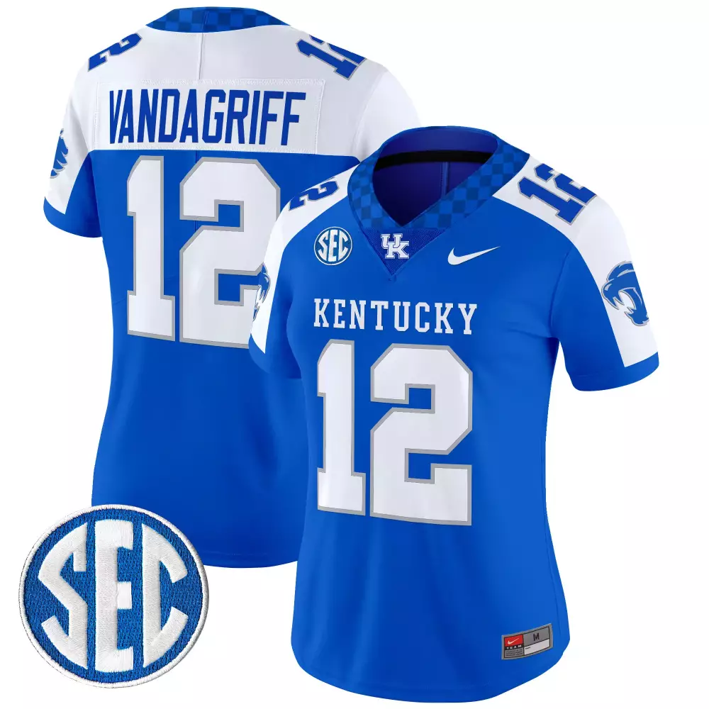 Vandagriff Wildcats 12 Kentucky Jersey Blue Men White Vapor Limited All Stitched
