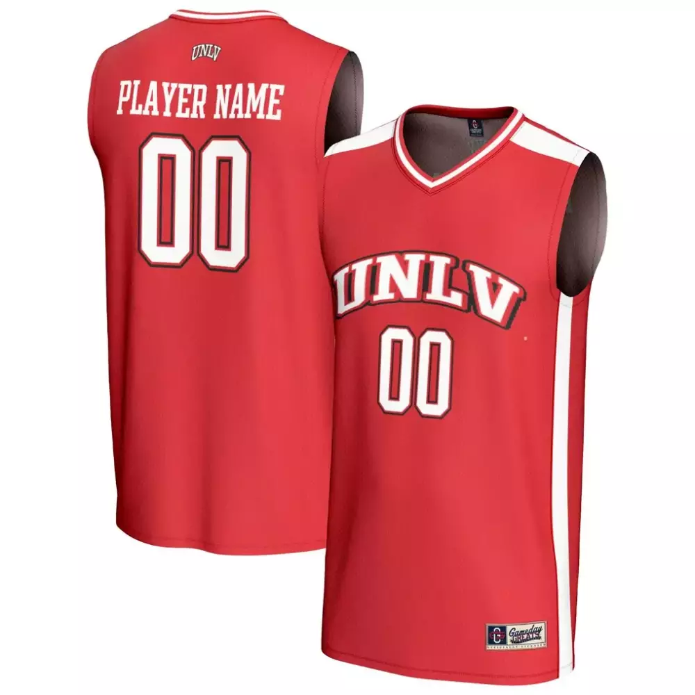Unlv Jersey Red White Black Gameday Unisex Fashion