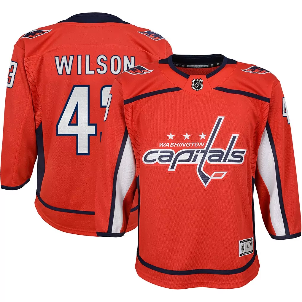 Tom Wilson 43 Washington Capitals Jersey Red Men Navy Blue White Premier