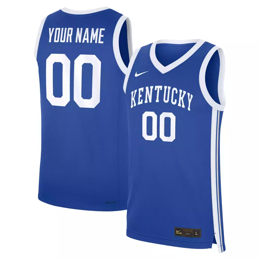 Custom Kentucky Jersey Blue Men White All Stitched Vapor