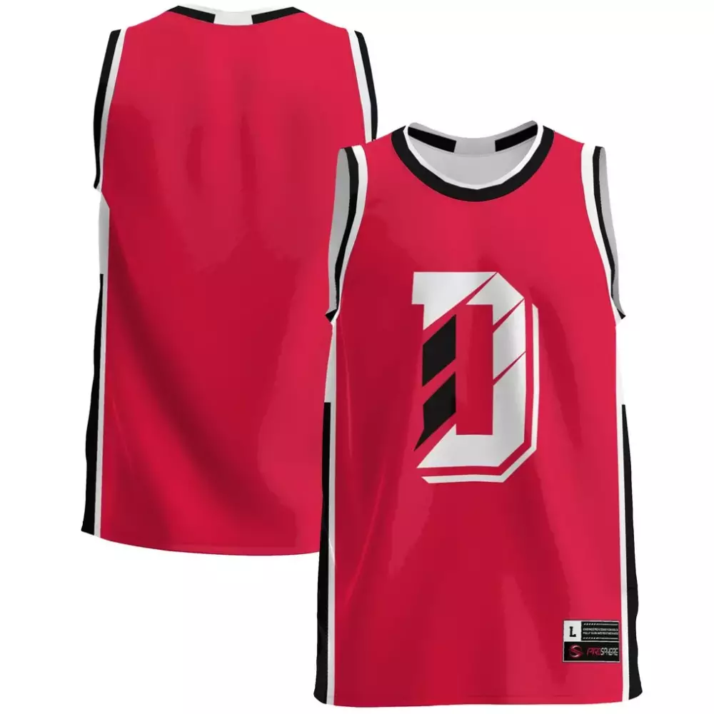 Custom Duke 1 Jersey Red Men Black White Gameday