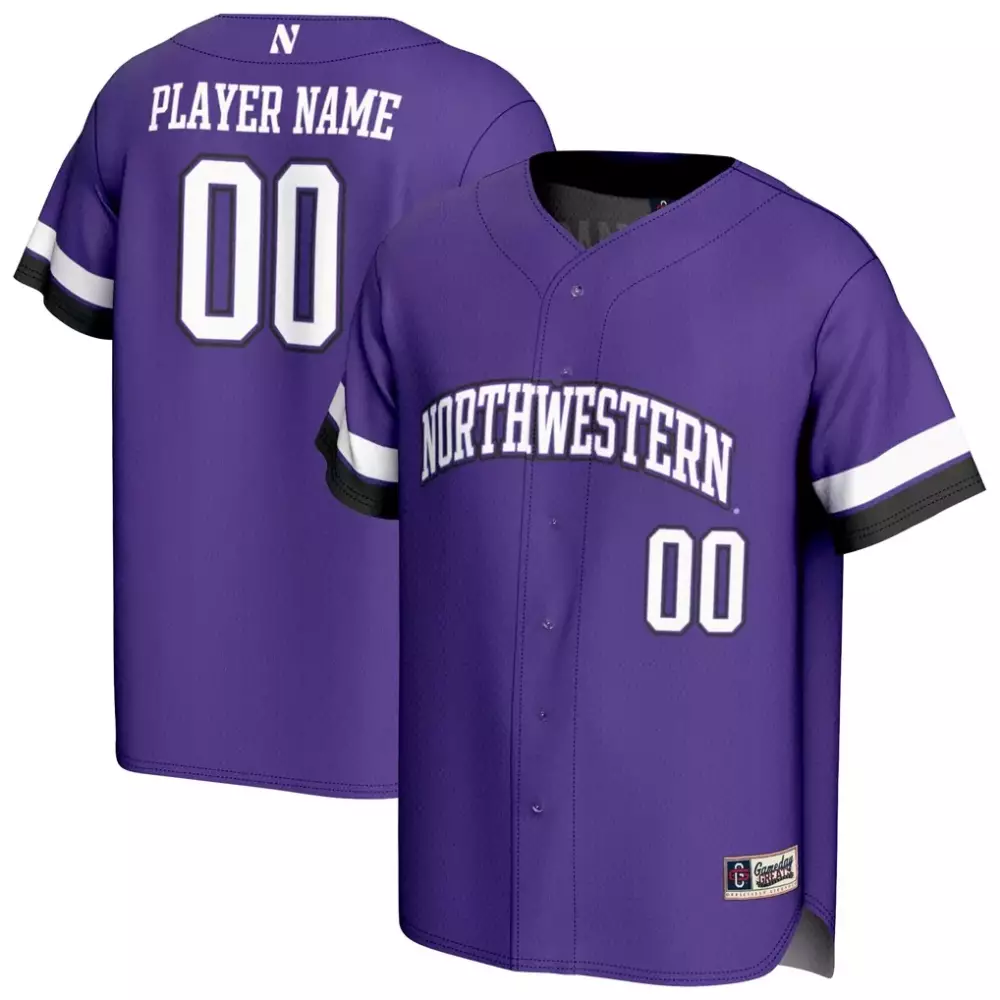 Northwestern Jersey Purple White Black Gameday Unisex Fashion