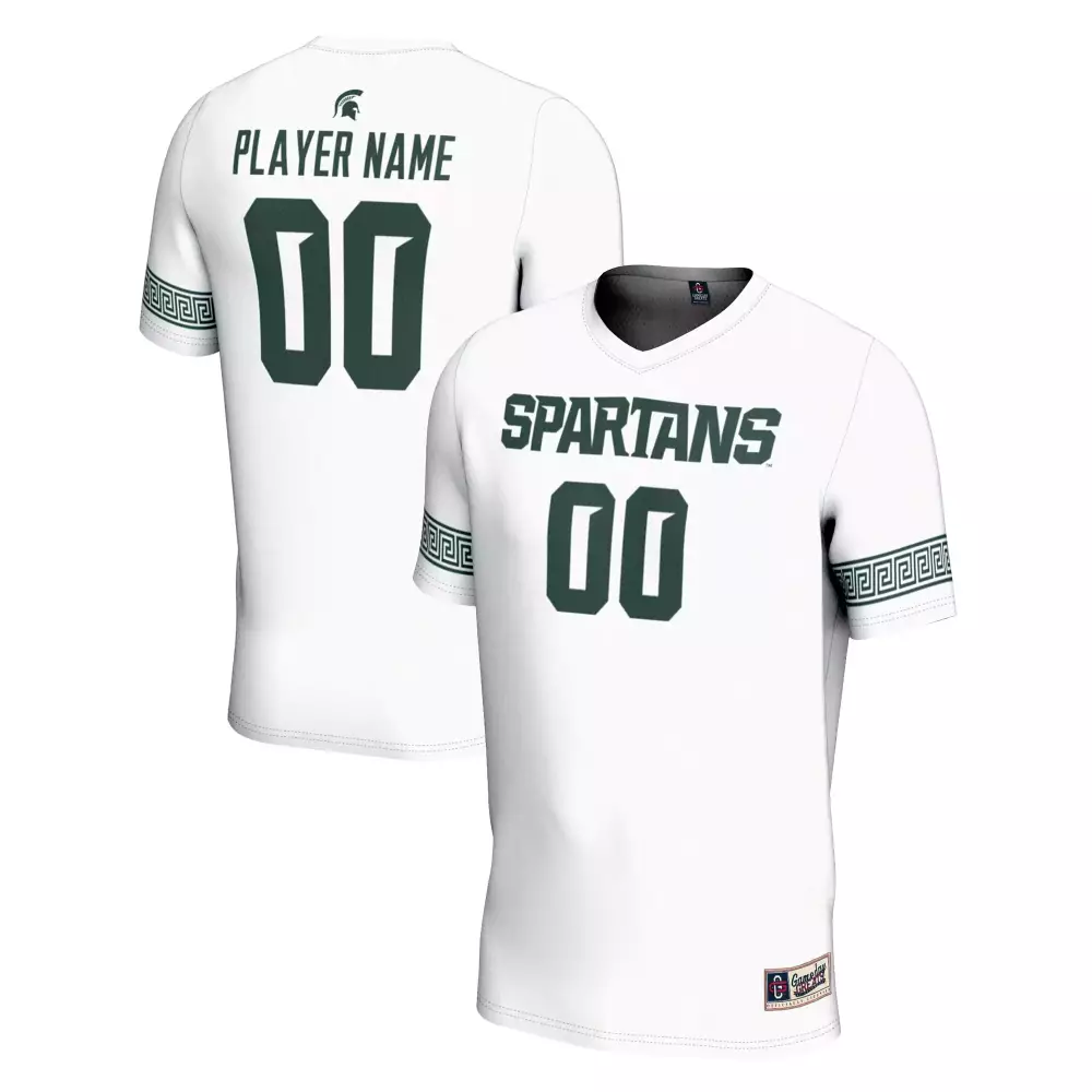 Spartans Jersey White T-shirt Green All Stitched Vapor