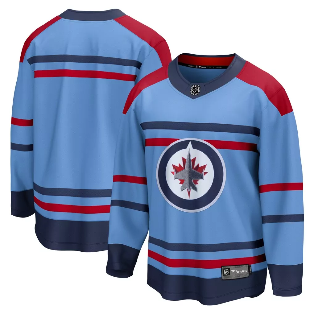 Custom Winnipeg Jets Jersey Light Blue Men Red Navy Gray Alternate Breakaway