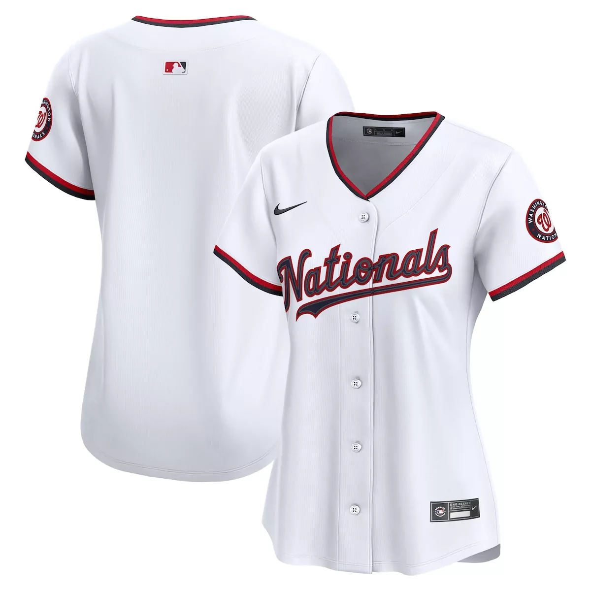 Washington Nationals Jersey White Women Red Navy Home Limited