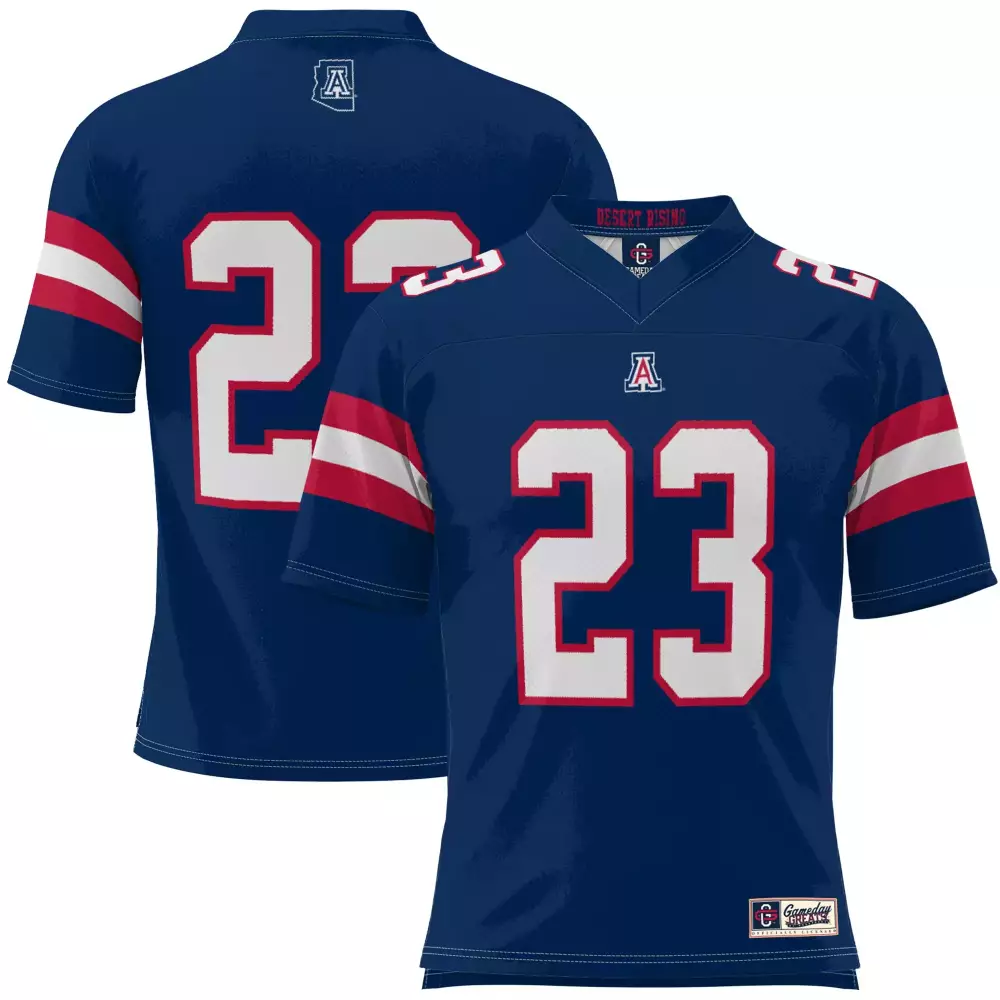 Custom Arizona Wildcats 23 Jersey Navy Blue Men Red White All Stitched Vapor