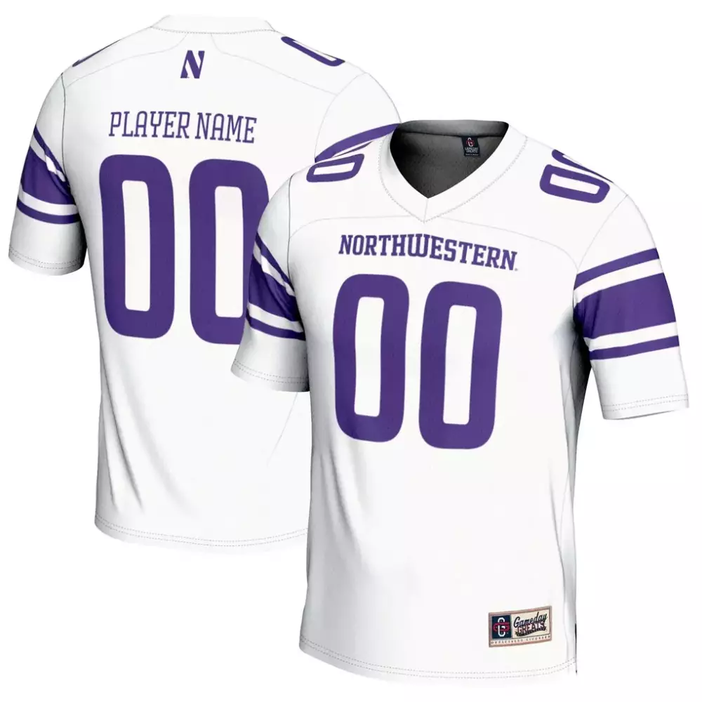 Northwestern Jersey White Purple Gameday