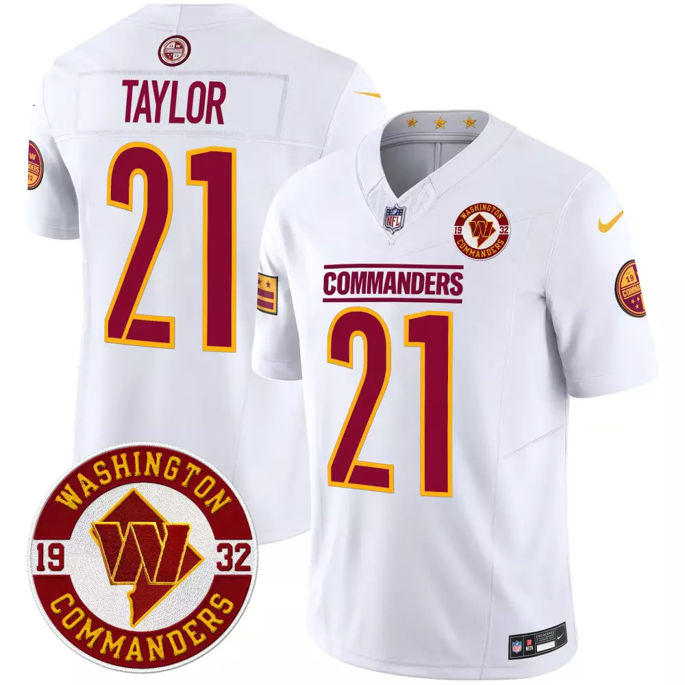 Sean Taylor 21 Commanders Jersey White 1932 Washington Men Maroon Gold Vapor Limited