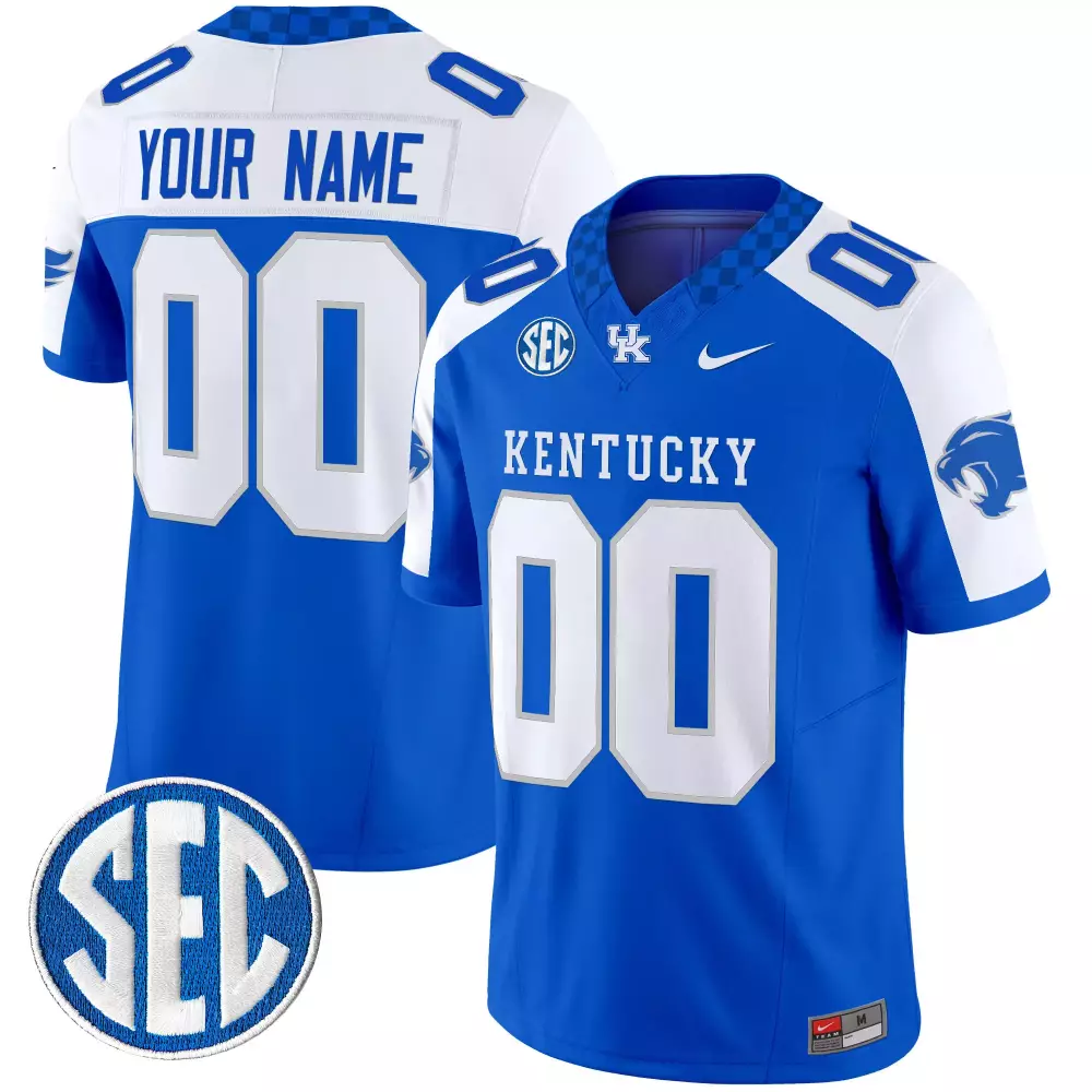 Custom Kentucky Jersey Blue Men White Vapor Embroidered