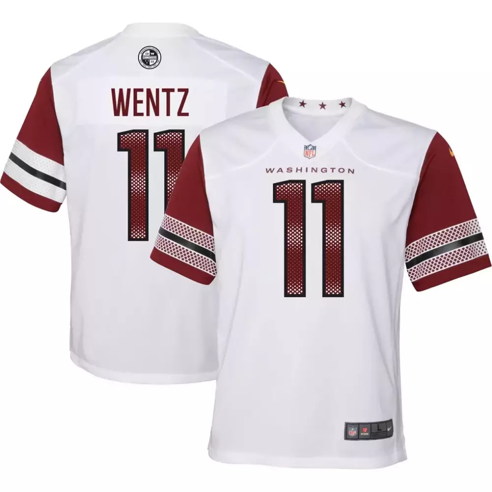 Carson Wentz 11 Jersey White Washington Commanders Men Alternate Maroon Black Game