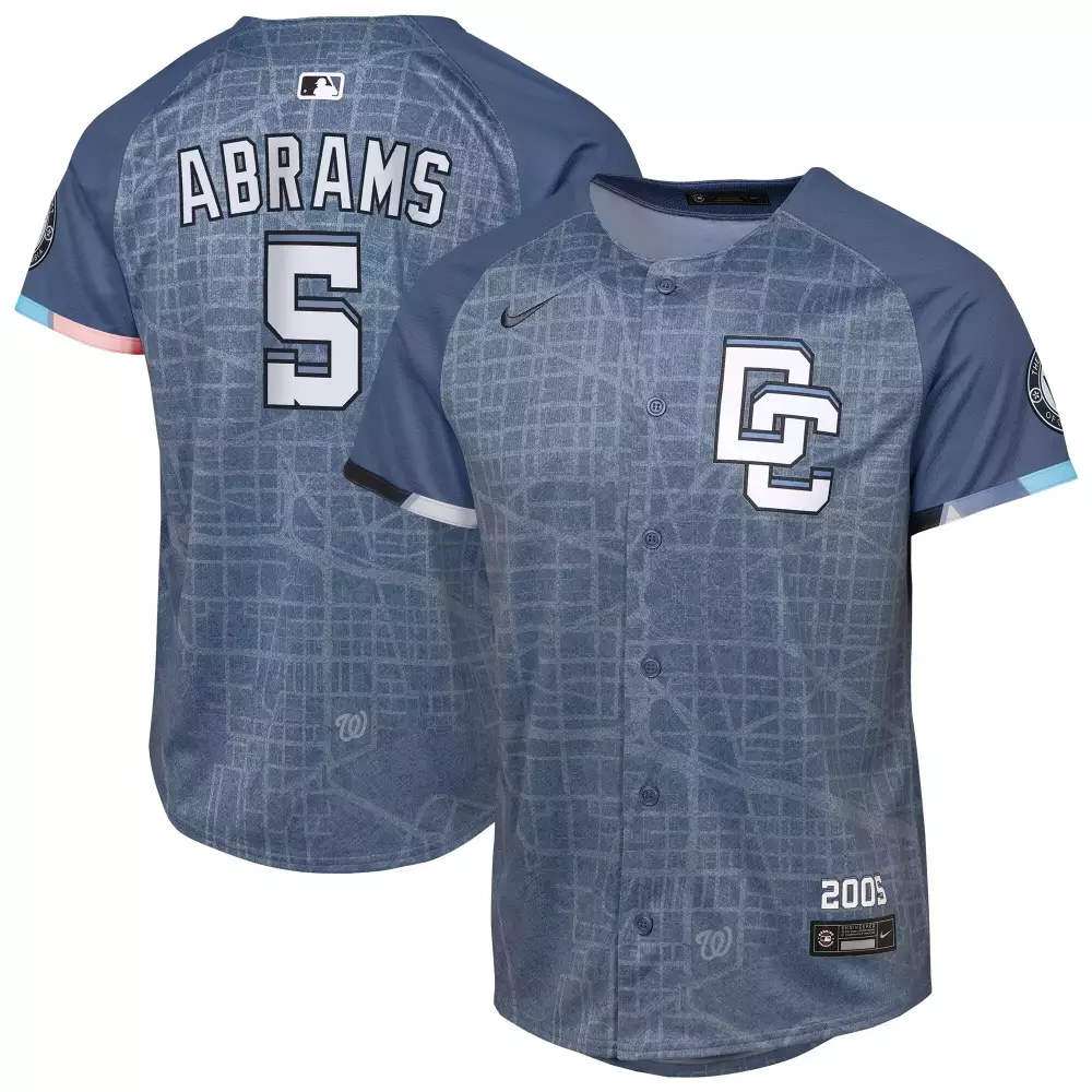 Cj Abrams 5 Washington Nationals Jersey Blue City Connect Men Alternate Custom Design