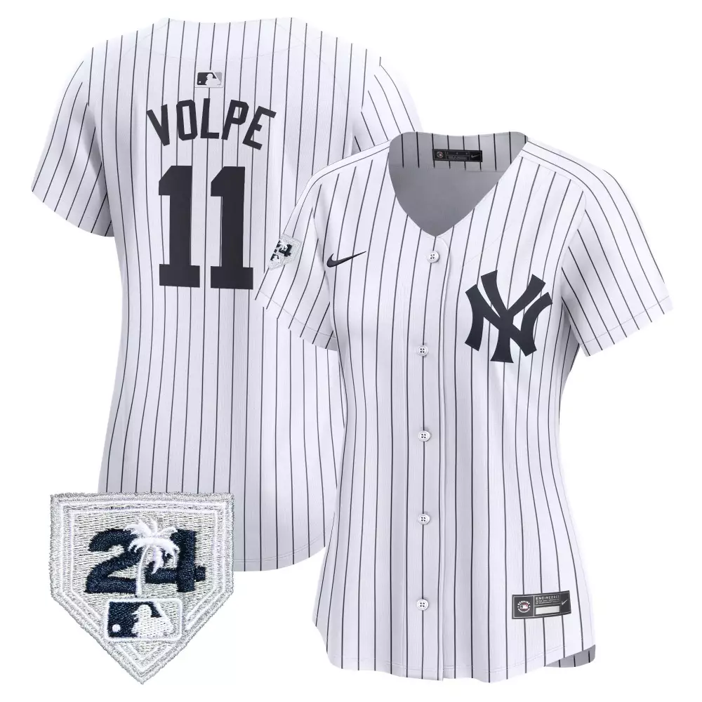 Anthony Volpe 11 New York Yankees Jersey White Men Navy Vapor Premier Limited All