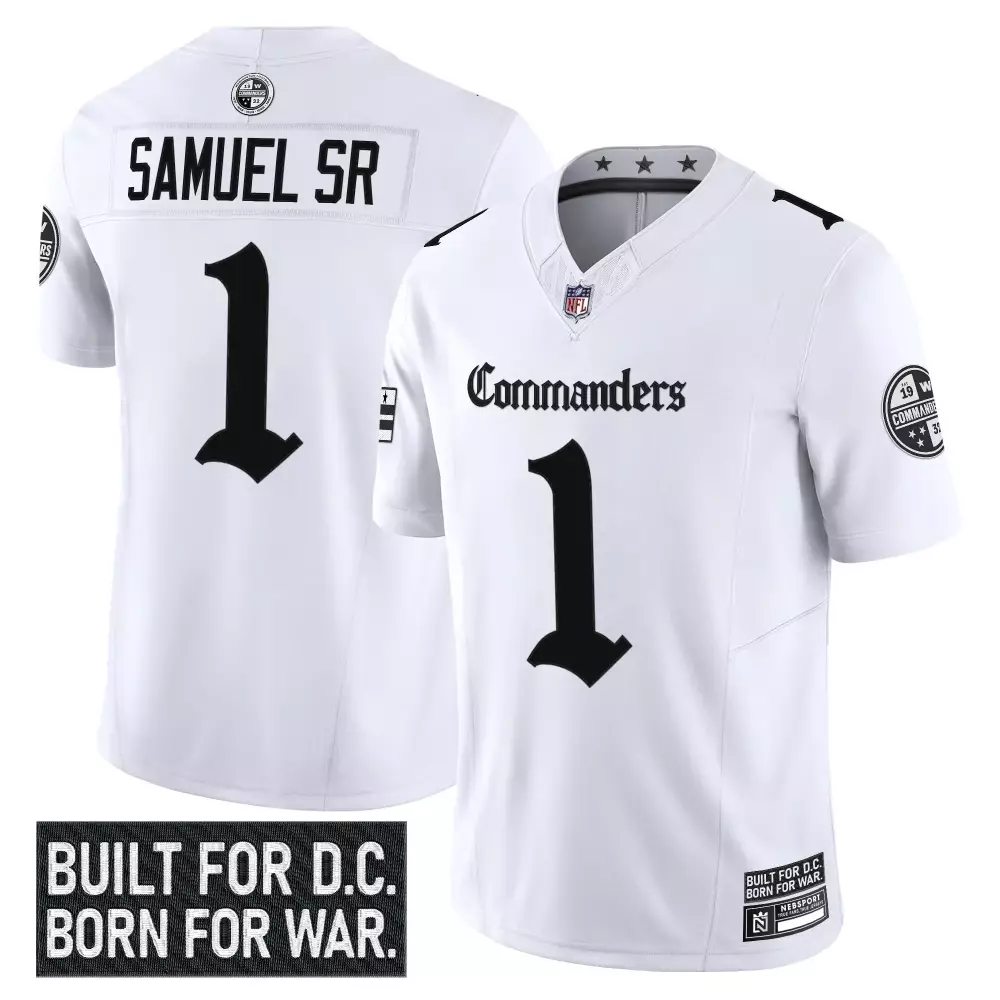 Samuel Sr. 1 Commanders Jersey White 19 33 Built D.c. Born War. Men Alternate Black