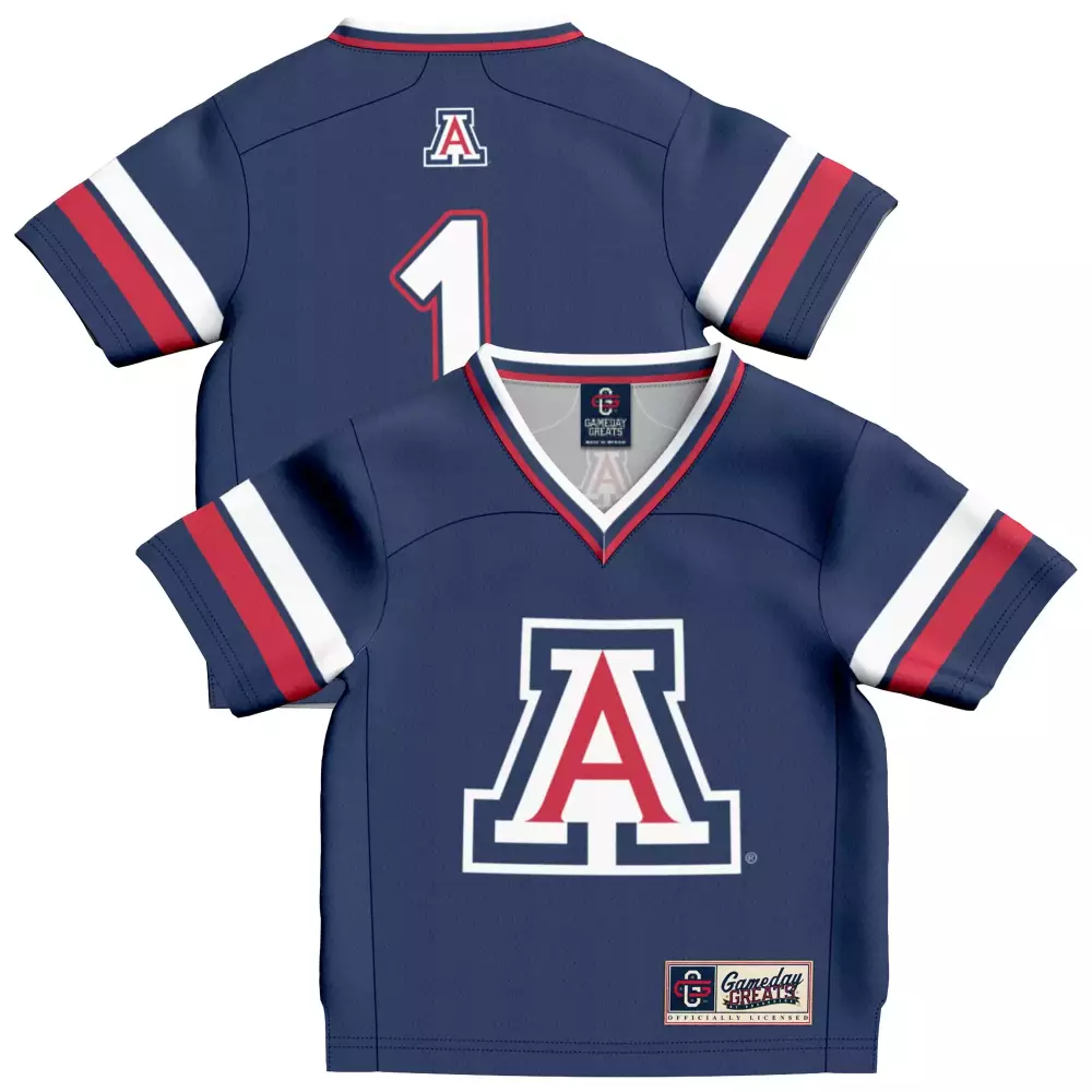 Custom Arizona Wildcats 1 Jersey Navy Blue Kids Red White All Stitched Vapor