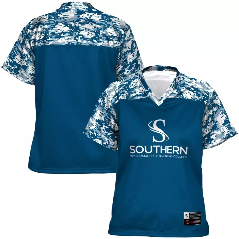 Jersey Blue Southern Wv Community & Technical College Women Custom Design White Gray Jersey Blue Southern Wv Community & Technical College Women Custom Design White Gray