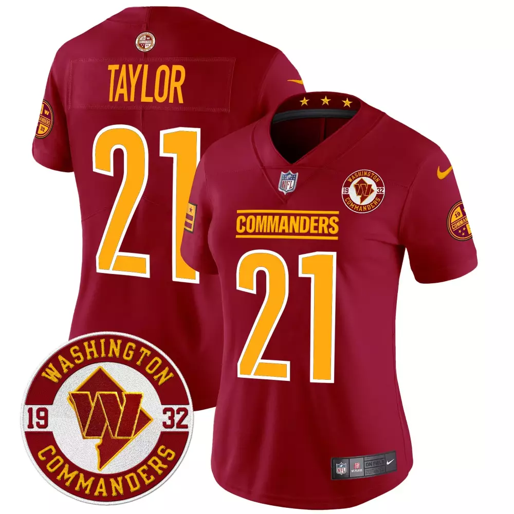 Sean Taylor 21 Jersey Maroon Washington Commanders Men Standard Gold Vapor Limited