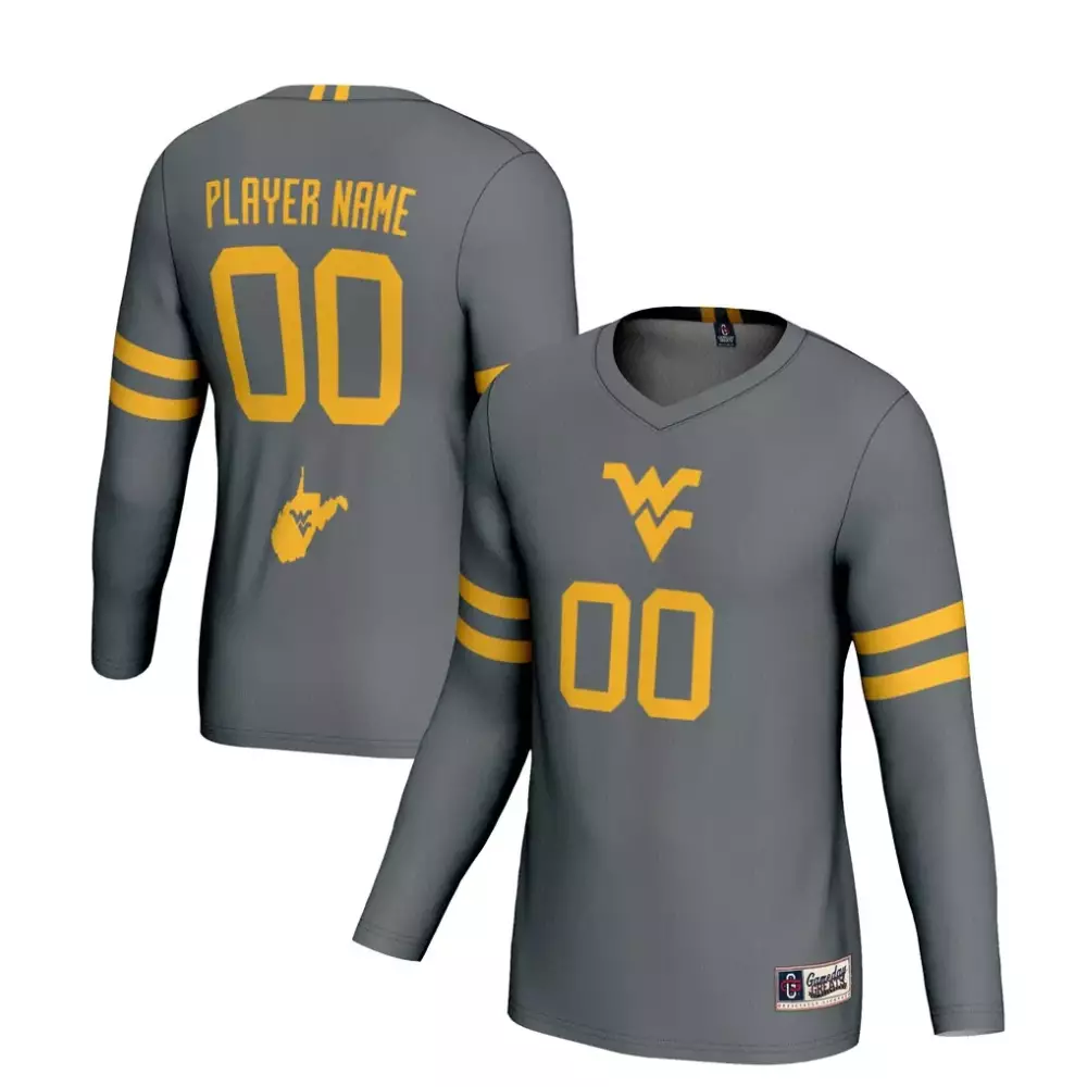 West Virginia Mountaineers Jersey Gray Gameday Spirit Yellow Unisex