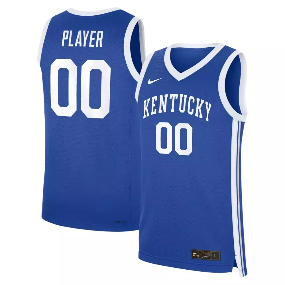 Custom Kentucky Jersey Blue Men White Unisex Replica