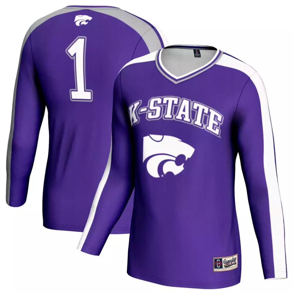 Patrick Mahomes 1 Jersey Purple Kansas State Wildcats Gameday Men White Grey Unisex