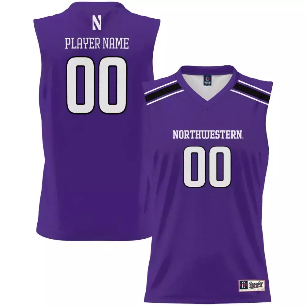Northwestern Jersey Purple Gameday Greats Women Sleeveless White Black