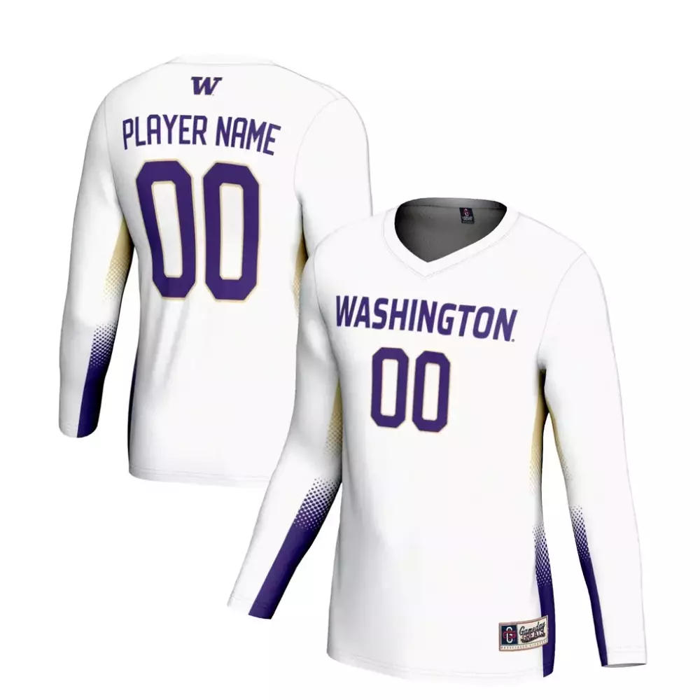 Washington Jersey White Purple Gold Gameday Unisex