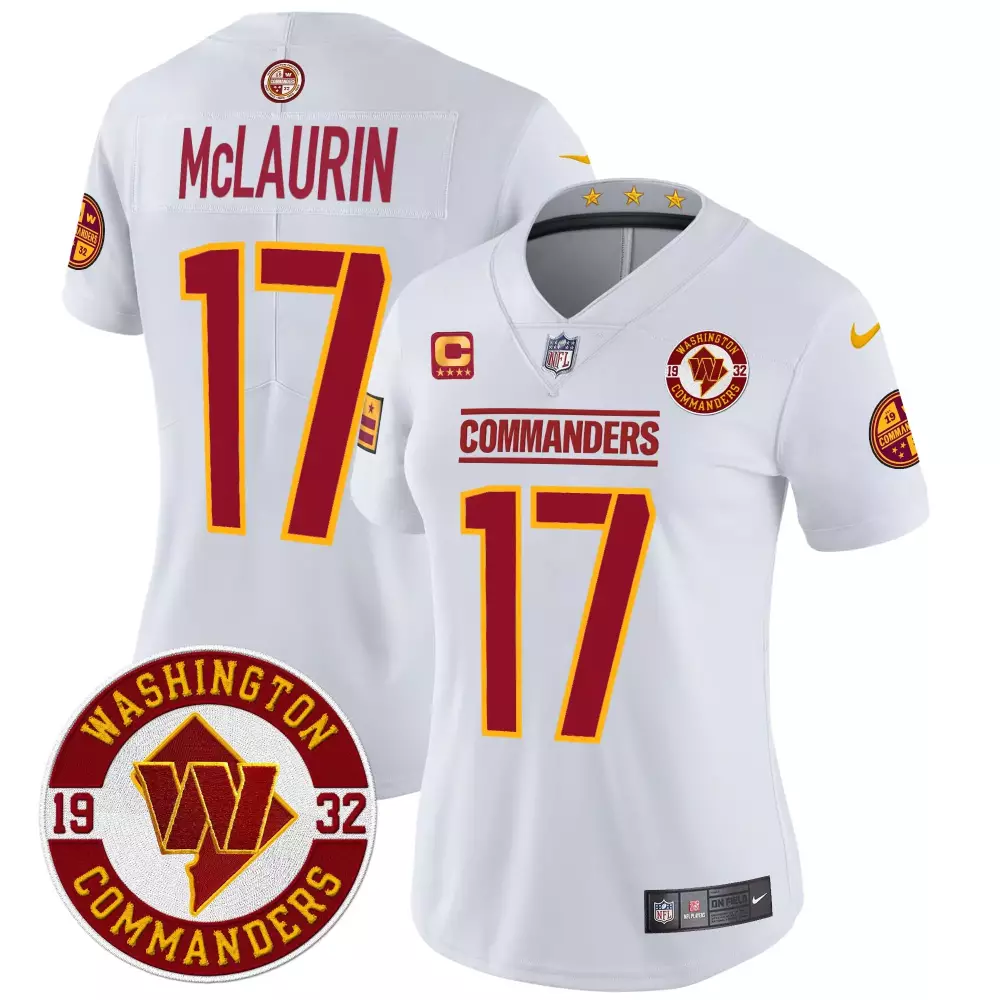 Terry Mclaurin 17 Commanders Jersey White Washington Stars Women NFL Alternate Maroon