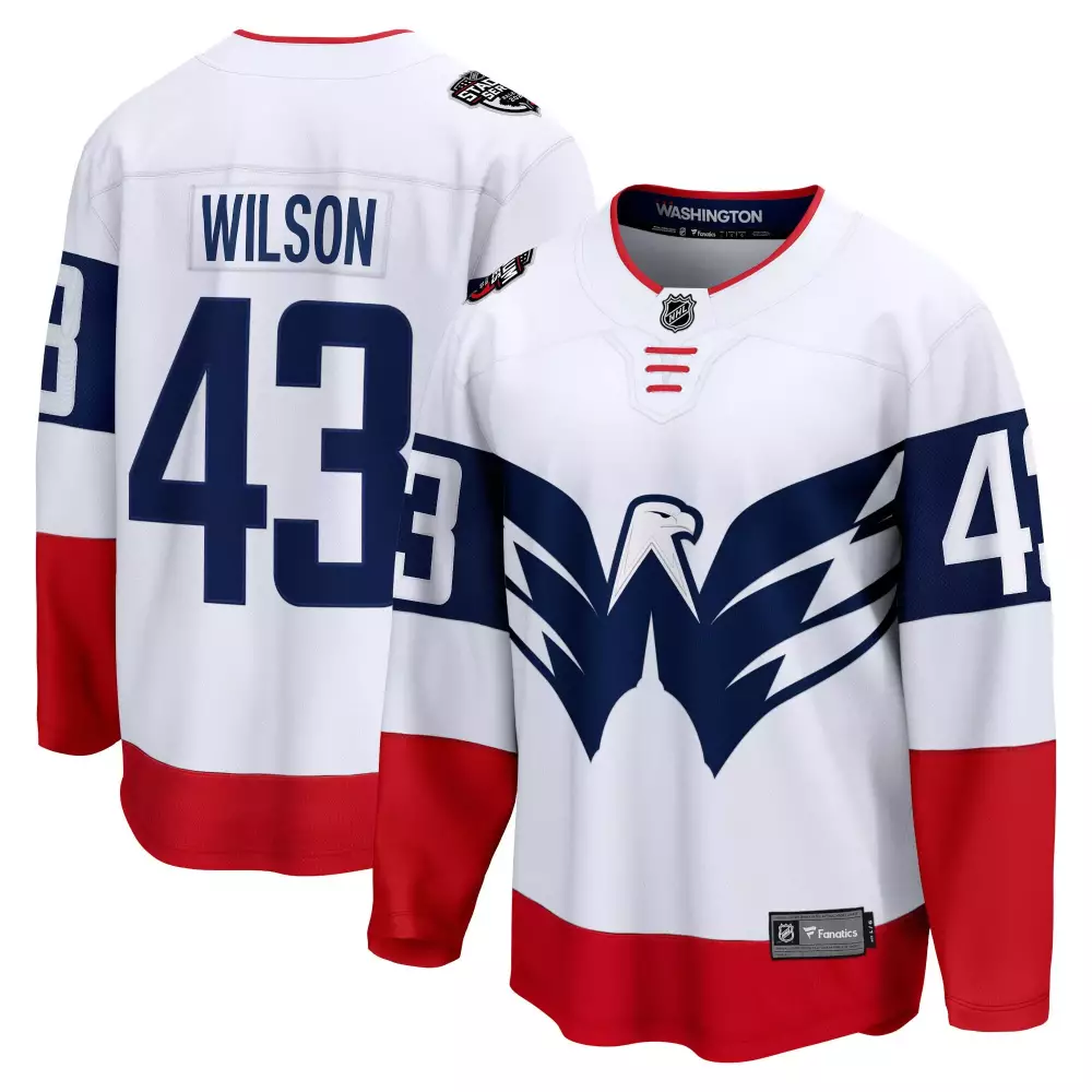 Tom Wilson 43 Washington Capitals Jersey White Star Series Men Navy Red All Stitched