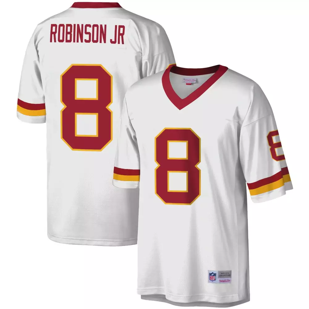 Robinson Jr. 8 Jersey White Washington Commanders Men Maroon Gold Legacy All Stitched