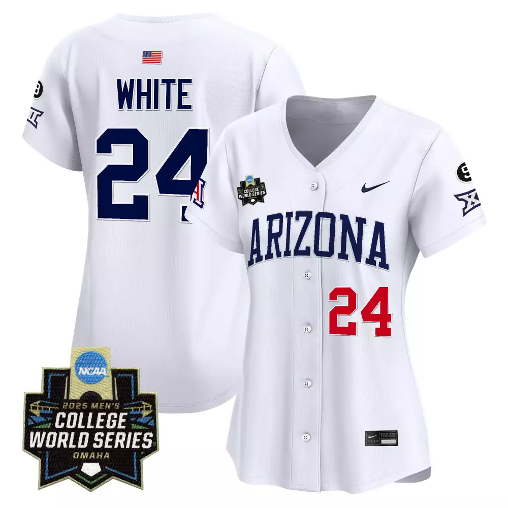 White 24 Arizona Jersey 2025 Women Navy Red Vapor