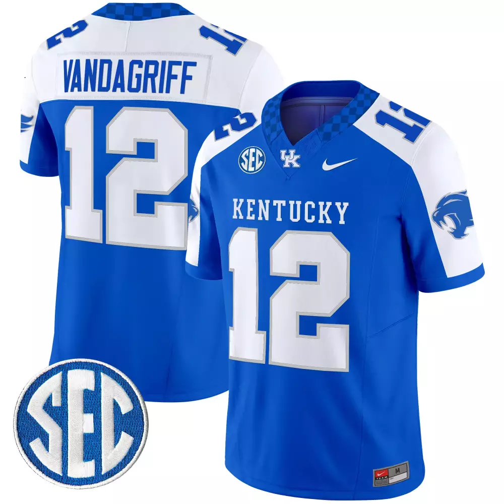 Vandagriff Wildcats 12 Kentucky Jersey Blue Men White Vapor Limited Embroidered